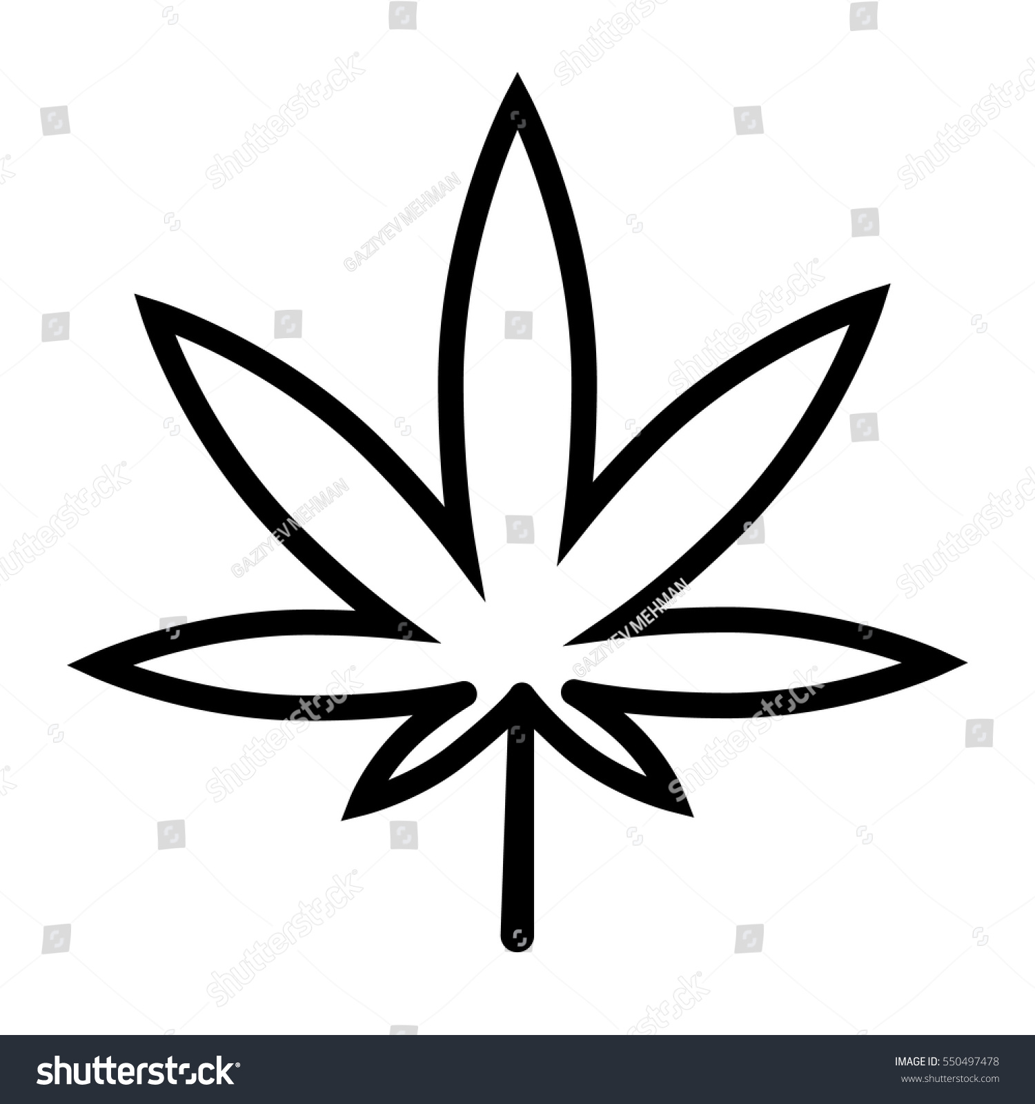 Marijuana Leaf Icon Stock Vector Art  More Images of Cannabis 