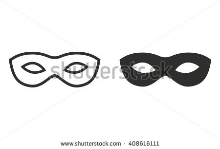 The festive mask icon. Masquerade and Carnival symbol. Flat Vector 