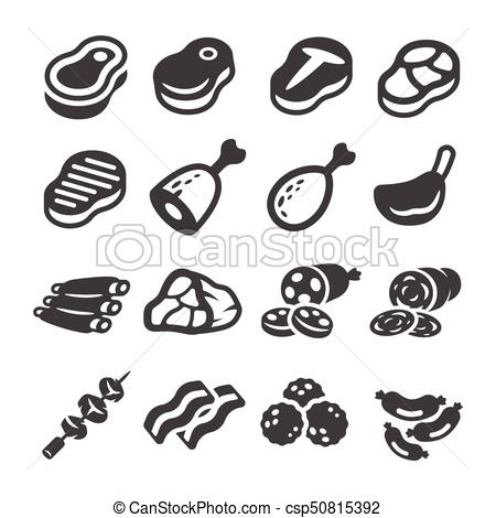 Steak meat icon stock vector. Illustration of design - 79898335