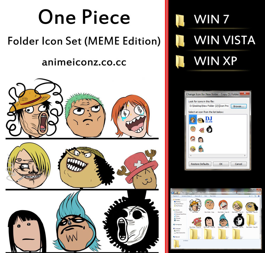 One Piece Desktop Folder Icon (Sorting by Oldest) - AnimeIconz