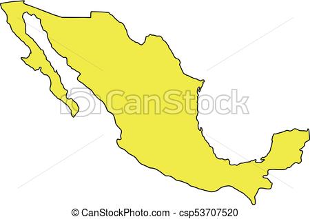 Mexico Map Icon, Isometric 3d Style Stock Vector - Illustration 