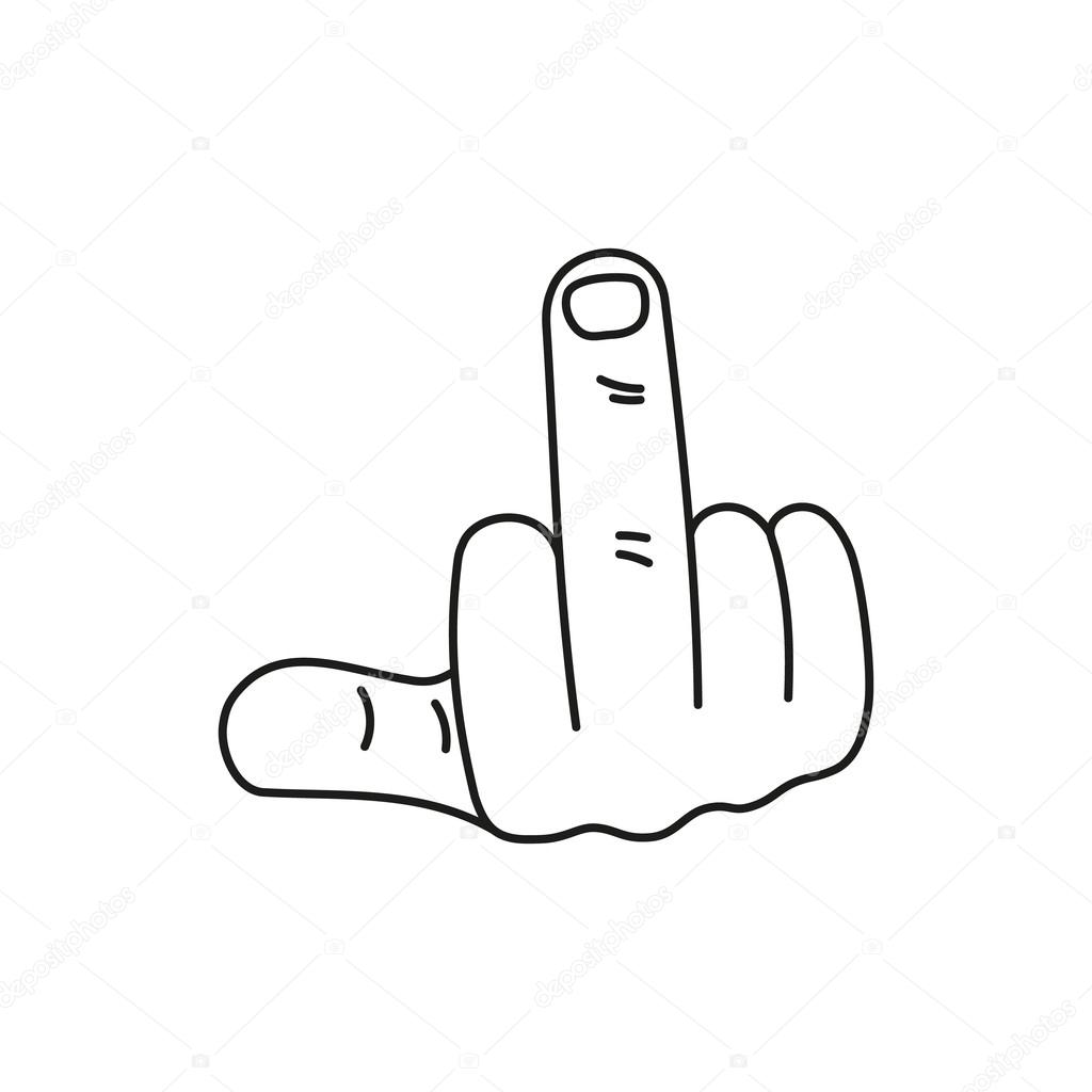 Middle, Finger, Hand, Gesture, Touch, Abuse Icon - Sign  Symbol 