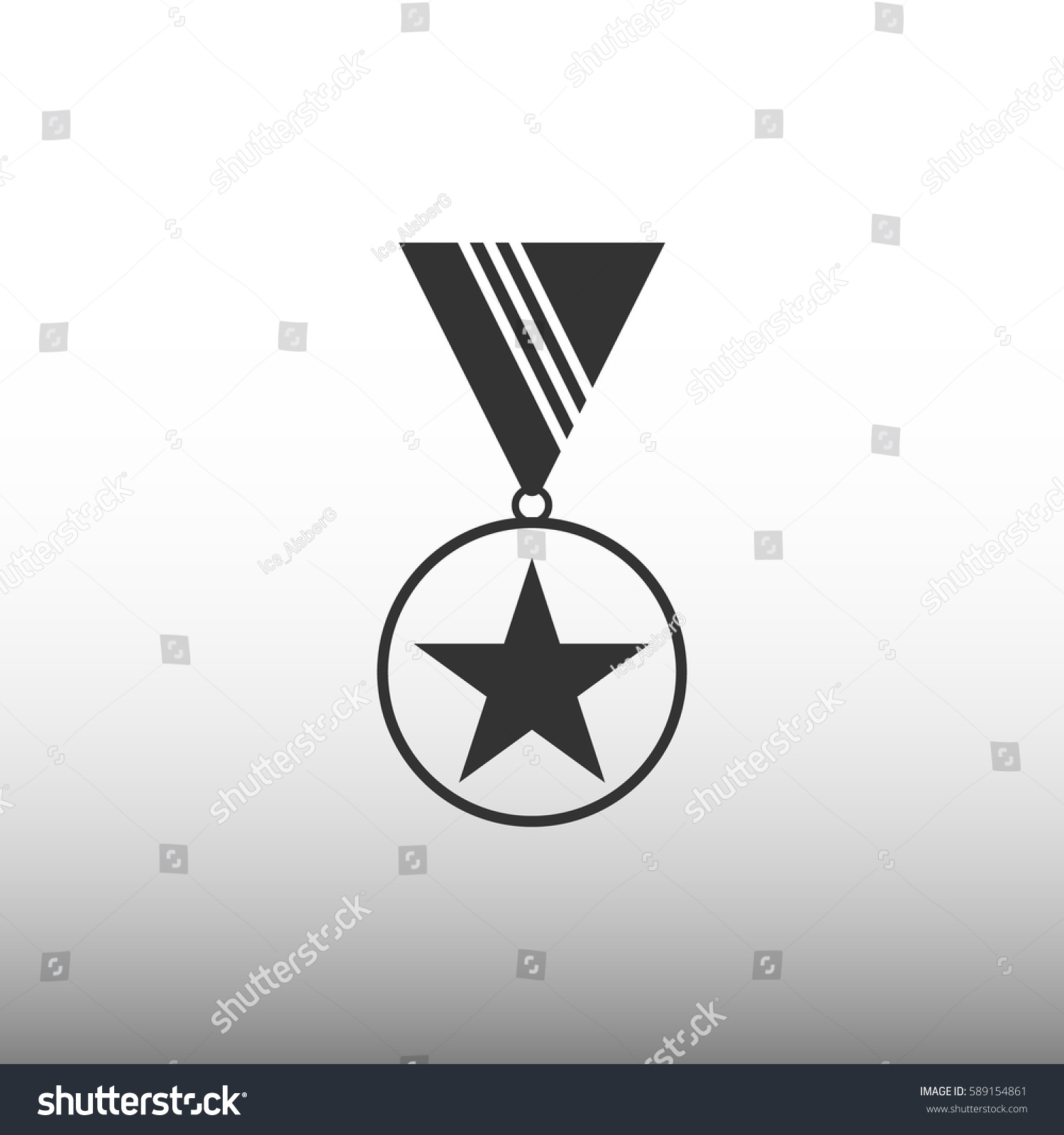 Military Medal Icon Stock Vector 589154861 - 