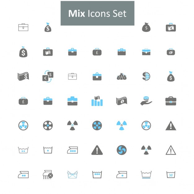 Mix icon set Vector | Free Download