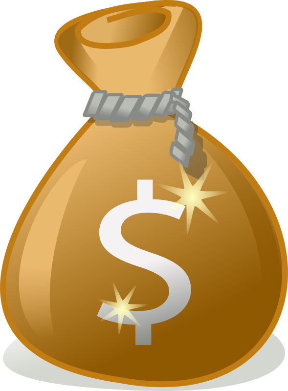 Money Bag Icon on Black background. Vector illustration | Stock 
