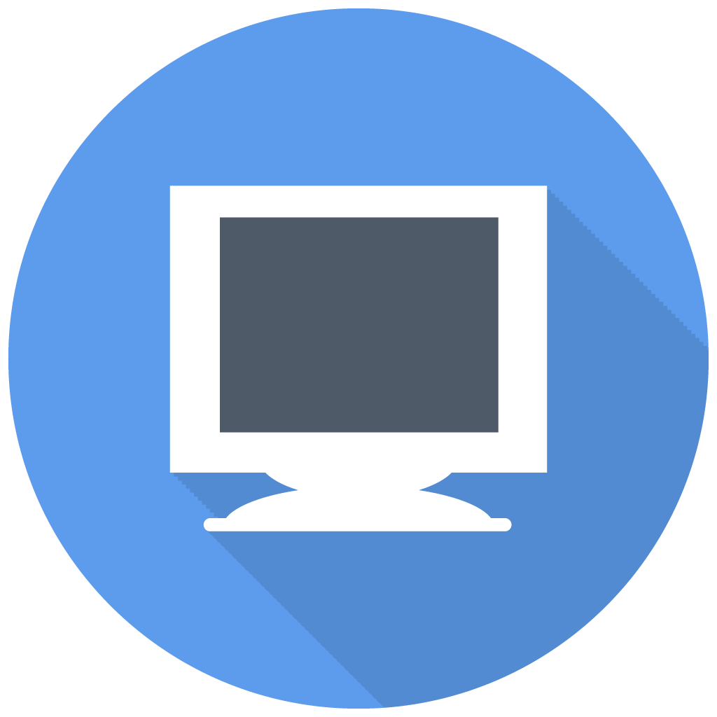 Computer monitor flat icon - Transparent PNG  SVG vector