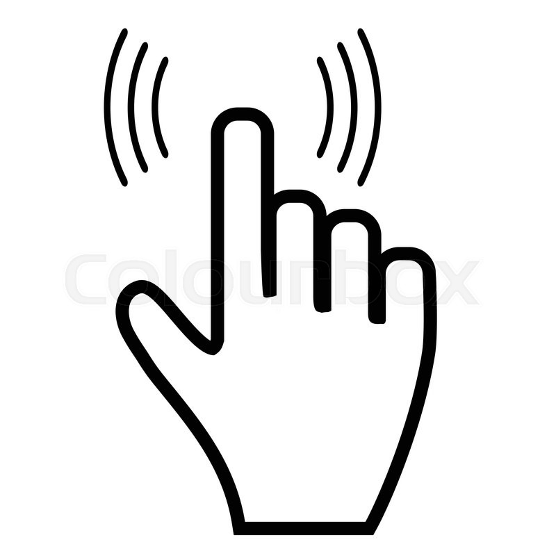 Hand cursor arrow vector icon. Digital communication mouse Click 