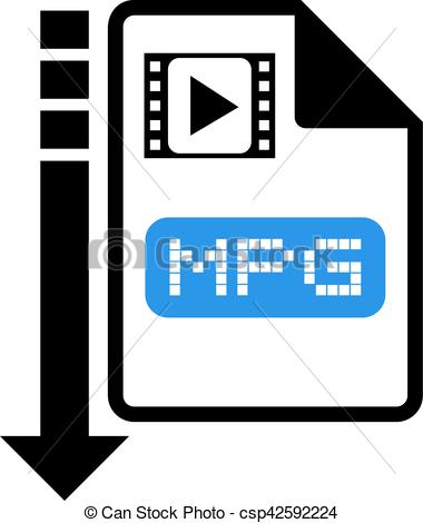Design of download mpg symbol vector illustration - Search Clipart 