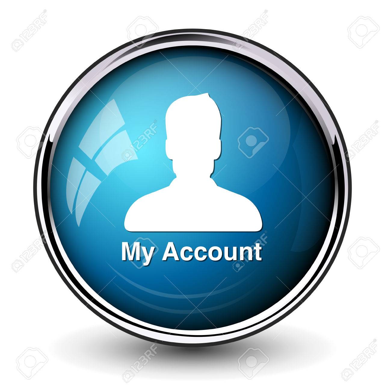 My account icon. internet button on white background. stock 