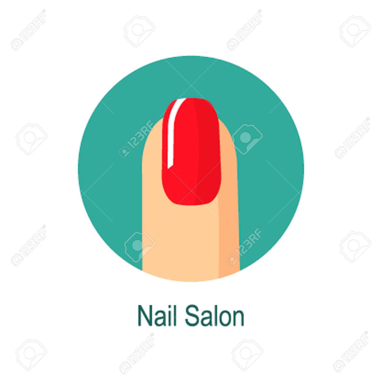 Manicure, Nail Salon. Icon Set Stock Vector - Illustration: 75585822