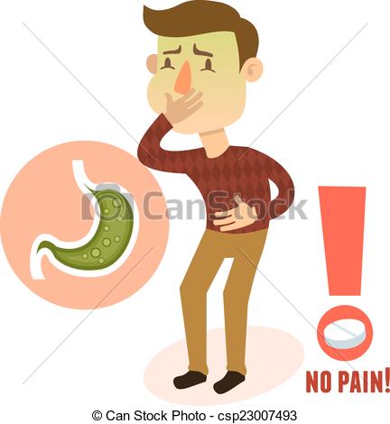 Nausea Or Vomiting Man Line Style Icon Stock Vector Art  More 