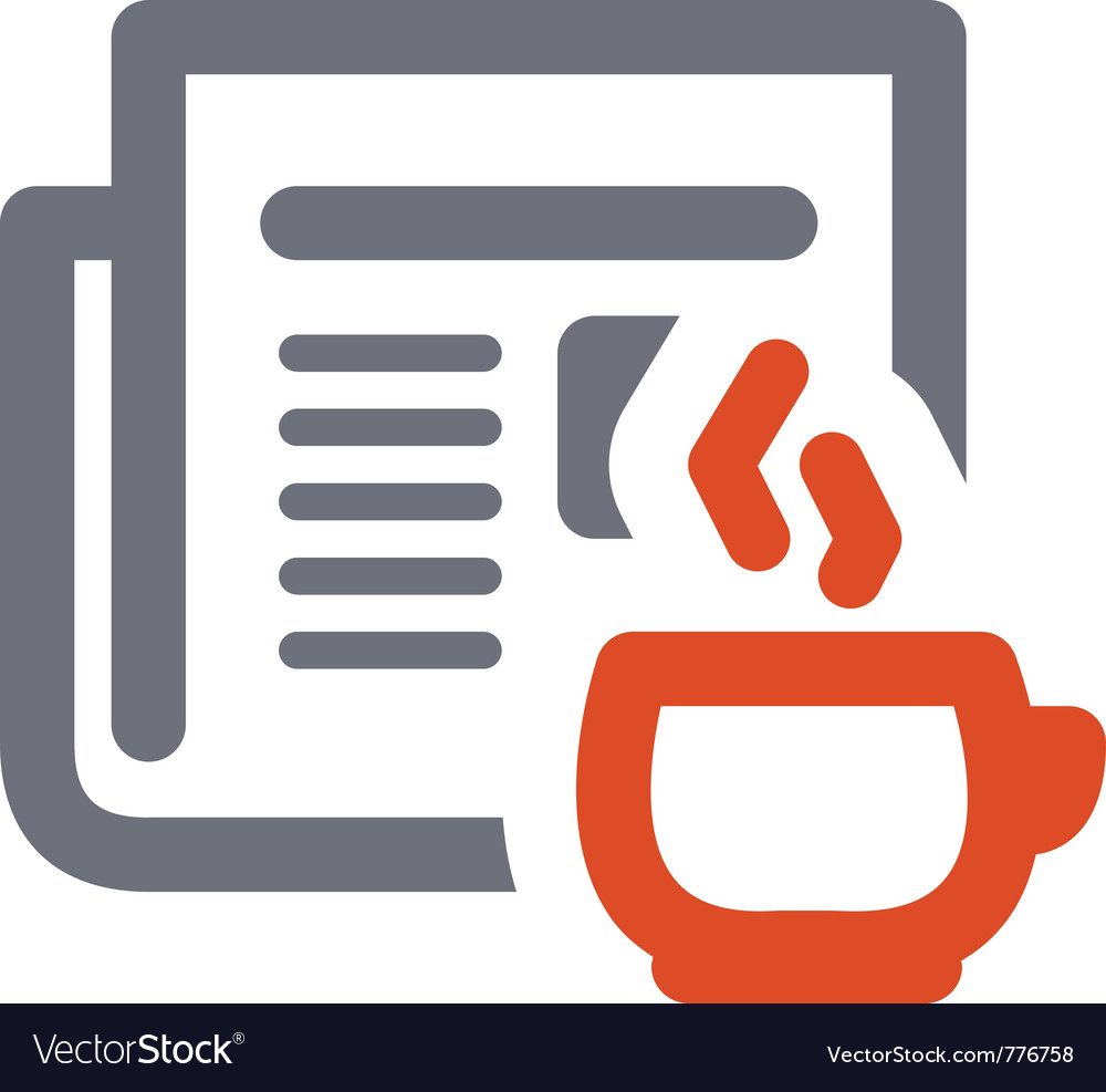 Flat round news icon with a folded newspaper on a blue circle with 