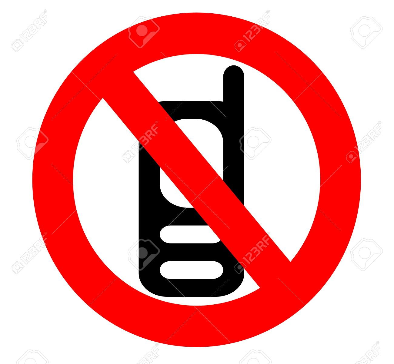 No Phone Sign. No Talking By Phone Vector  Photo | Bigstock