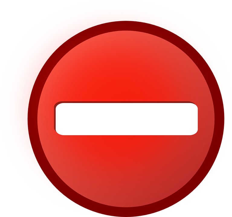 No entry sign bold outline Icons | Free Download