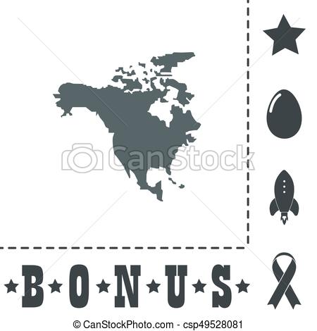 North And South America Map Isometric 3d Icon Stock Vector 
