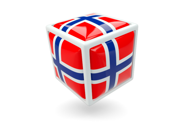 Round icon. Illustration of flag of Norway
