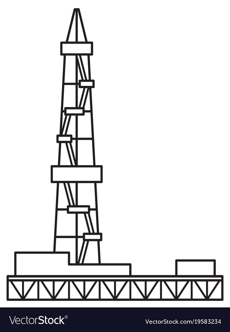 Oil derrick icon, simple black style  Stock Vector  ylivdesign 