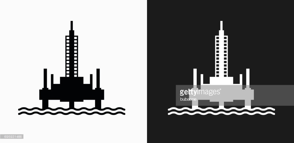 Derrick drilling rig icon oil pump sign Royalty Free Vector