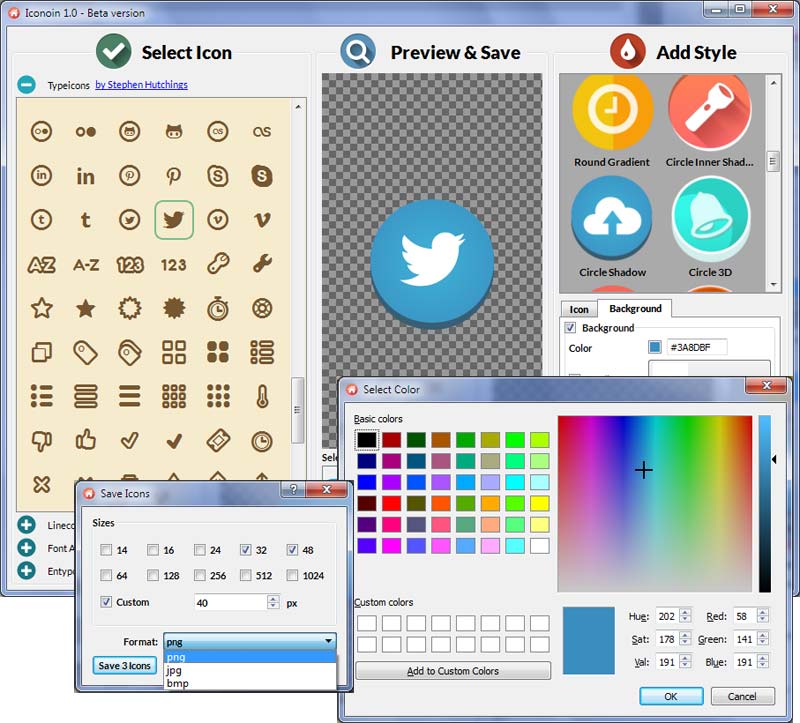 Create HTML5/CS5 Icons, Logos  Star Badges With Icon Generator Pro