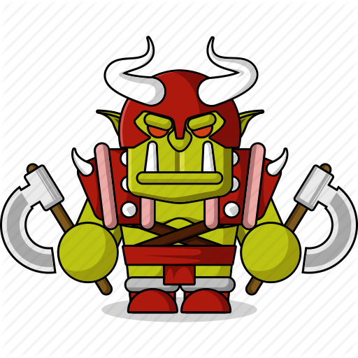 Orc warrior icon  Stock Vector  cteconsulting #64154999