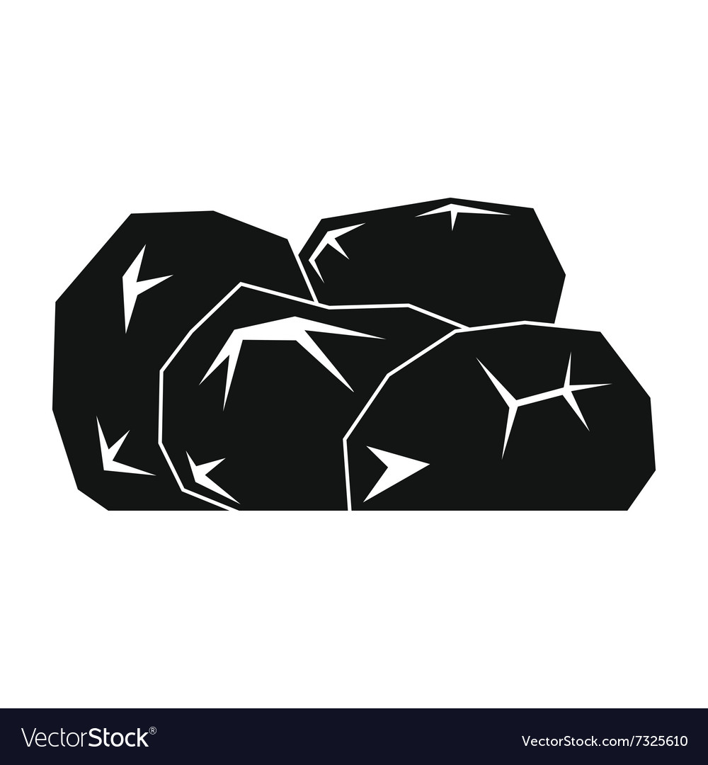 Copper ore icon in black style isolated on white Vector Image