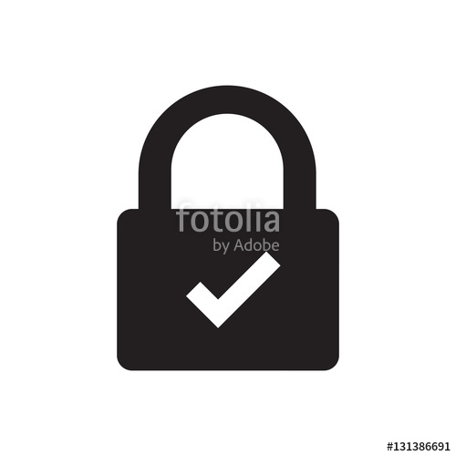 Watercolor Silhouette of Padlock Icon - Icons by Canva