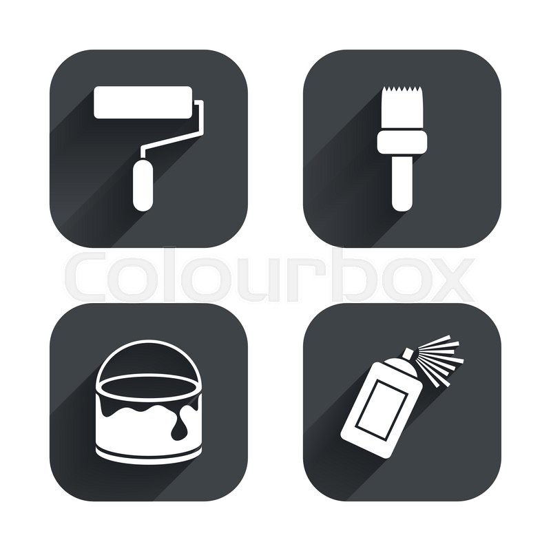 Paint brush with paint Icons | Free Download
