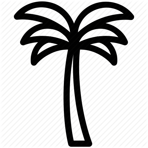 Island with a palm tree - Free nature icons