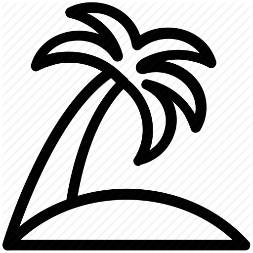 Classica Palm Trees 2 Icon  Style: Simple Black