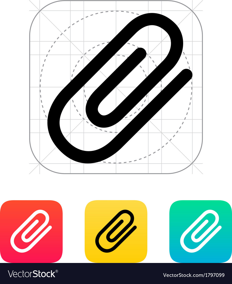 Attach interface symbol of diagonal paperclip tool Icons | Free 