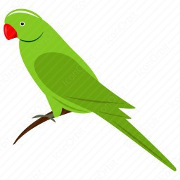 Vector Icon Of Blue-and-yellow Macaw Sitting On Perch. Parrot 