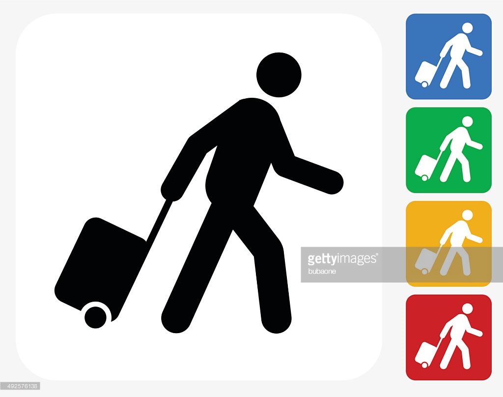 Bag, passenger, person with bag, tourist, traveler icon | Icon 