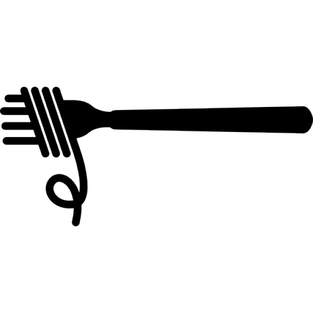 Fusilli pasta black line icon - illustration for the web vectors 