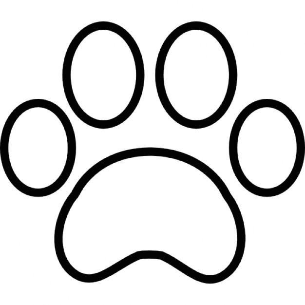 Paw print icon vector illustration isolated on white background 