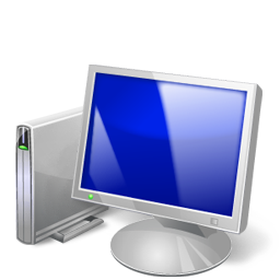 PC computer with monitor - Free computer icons