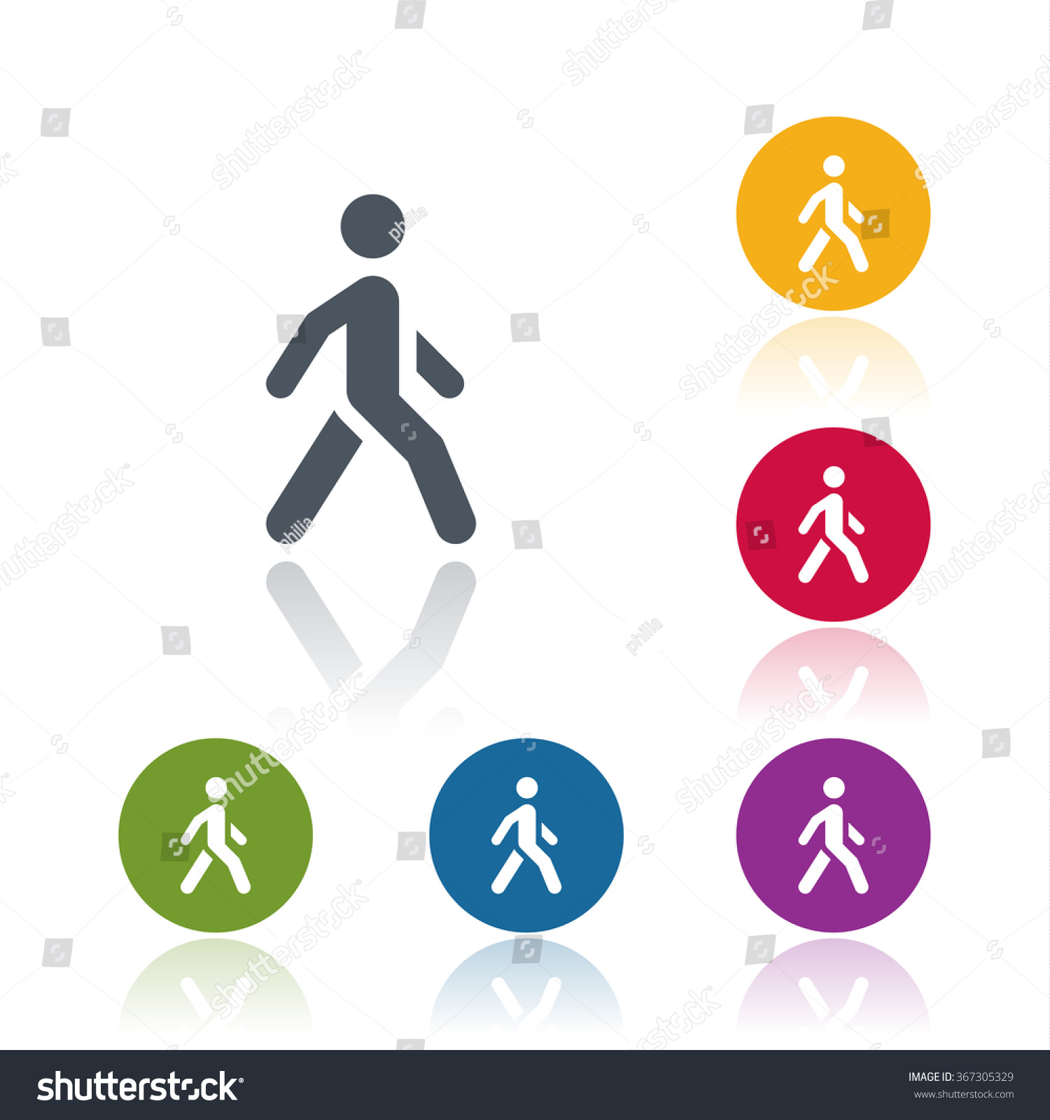 Pedestrian symbol, vector vectors illustration - Search Clipart 