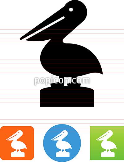 Pelican Icon Or Logo In Modern Line Style. Stock Vector 