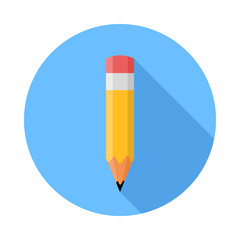 Pencil icon flat vector illustration logo. Pencil icon flat eps 