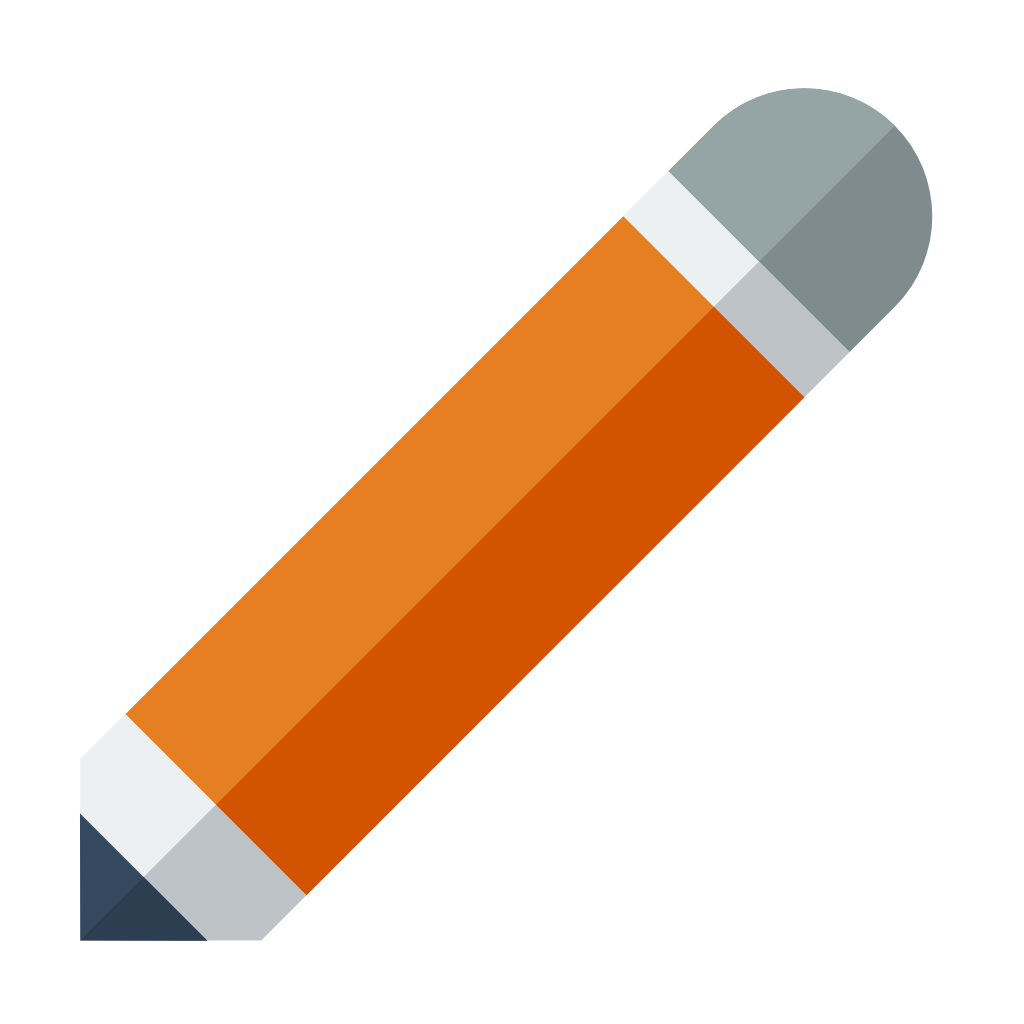 Pencil icon, modern minimal flat design style, vector illustration 
