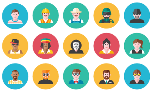 People icons,  3,800 free files in PNG, EPS, SVG format