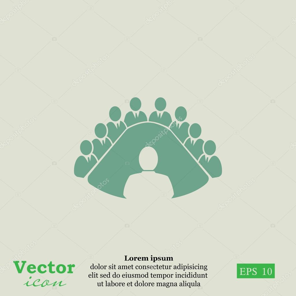 Meeting Icon Vector Art Eps Image Stock Vector 502683556 