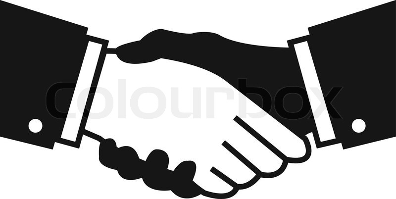 Two people handshake icon Royalty Free Vector Image