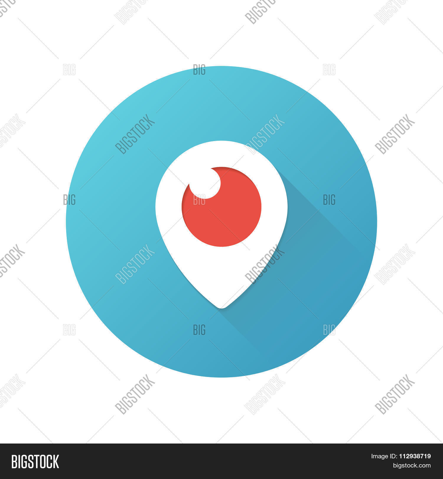 Bathyscaphe with periscope icon simple style Vector Image