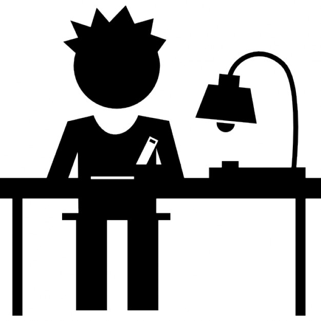 person and desk icon image  Stock Vector  grgroupstock #130002436