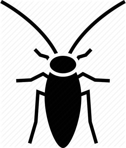 Vector set of icons with insects for pest control business 