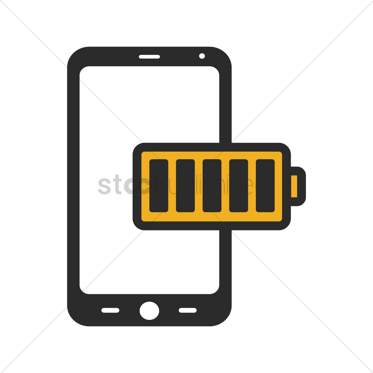 Mobile Phone Icon Charger Battery Symbol Stock Vector 333950552 