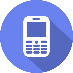 Phone icon flat design Royalty Free Vector Image