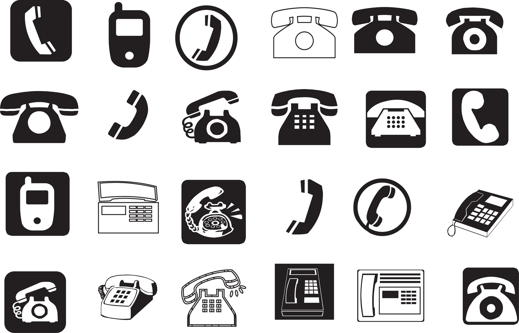 Telephone symbol, Shopping Symbols, Business Card Symbol Vector 
