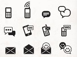 Mobile phone icon set Vector | Free Download