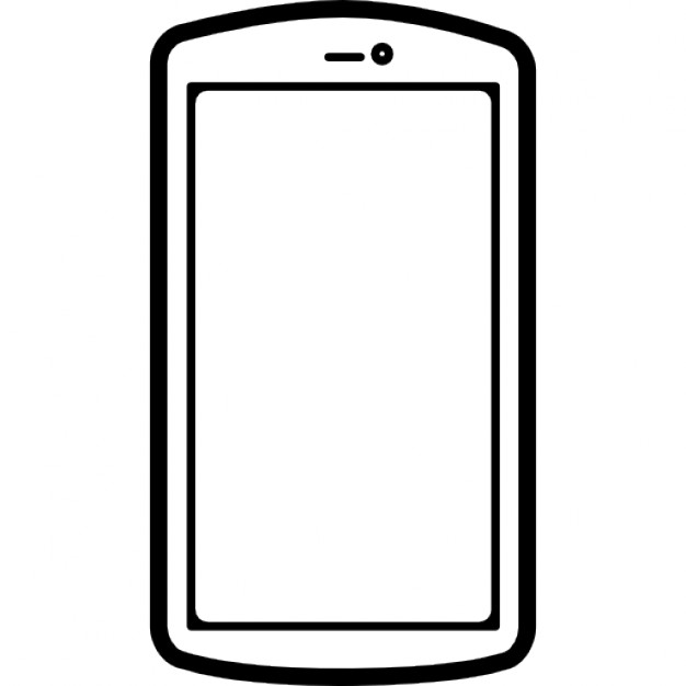 Mobile phone outline icon Linear Royalty Free Vector Image